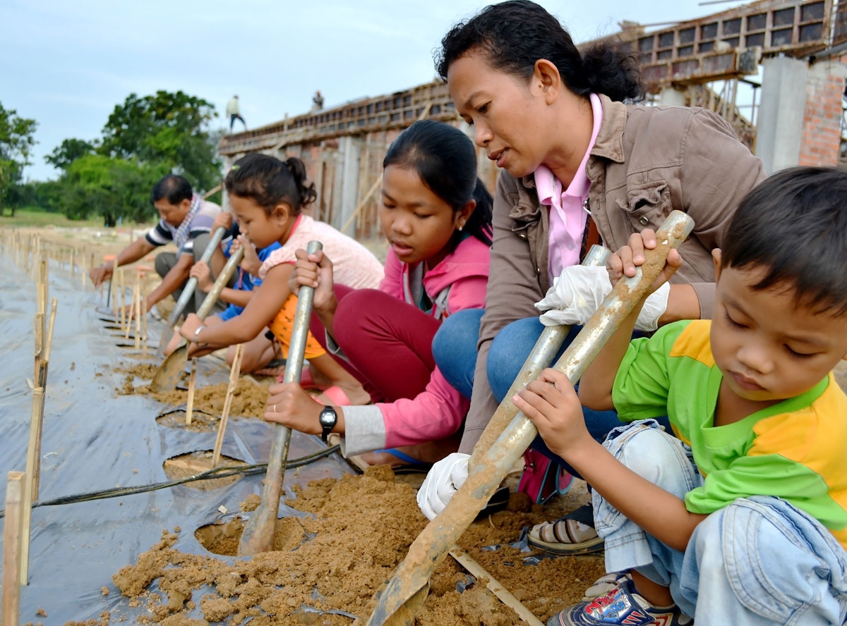 In Battambang, a spirit of collective service has become contagious. One sign of its spreading influence has been a welling up of enthusiasm and a wish among children to have their share in this historic development.