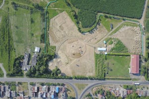 A portion of the 13-hectare land showing the site of the future local House of Worship and part of the *Bosque Nativo* site, as well as some of the surrounding neighborhoods.