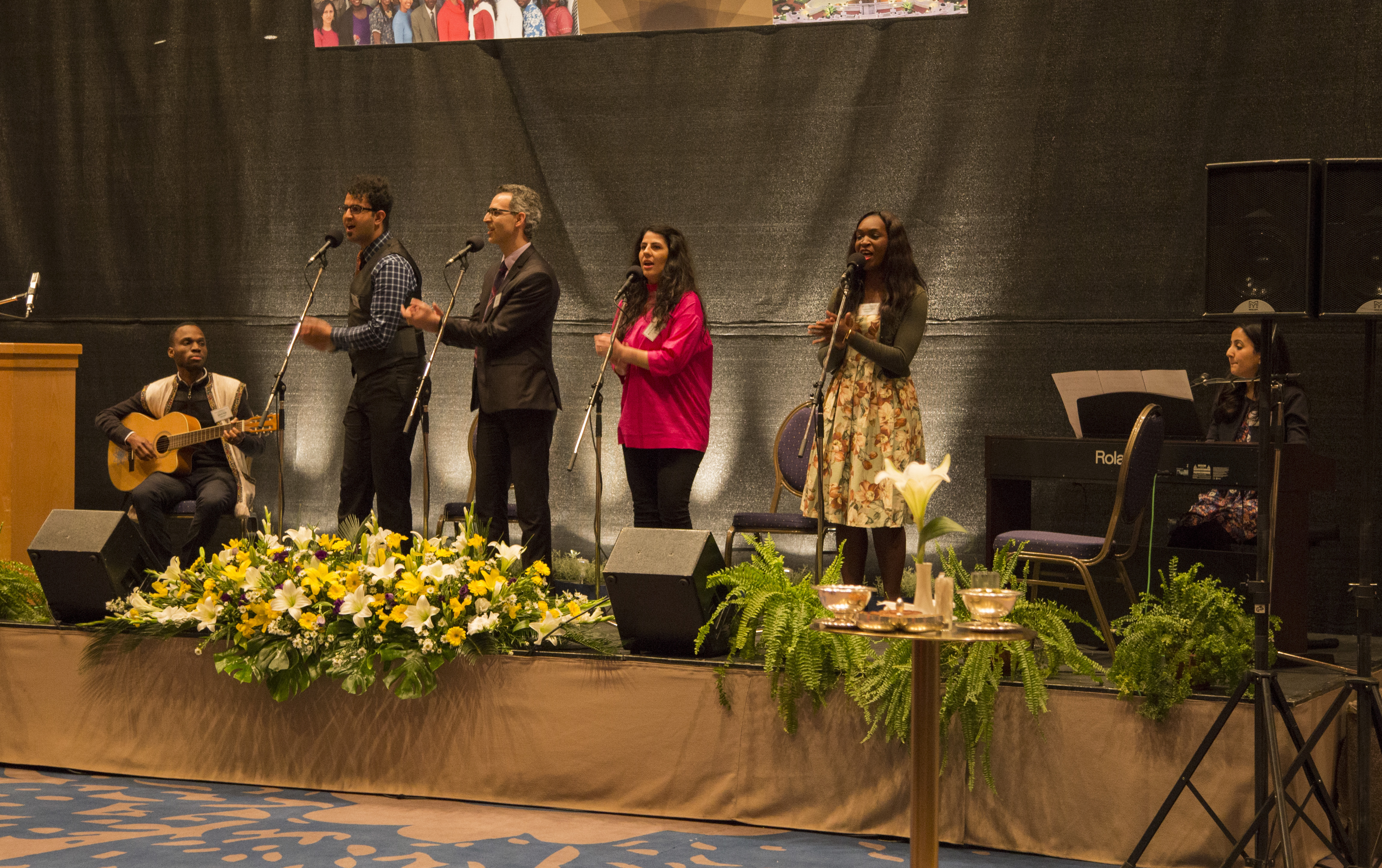 A musical performance at the Naw-Ruz reception in Jerusalem
