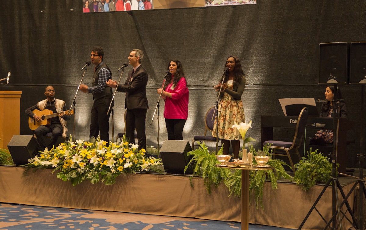 A musical performance at the Naw-Ruz reception in Jerusalem