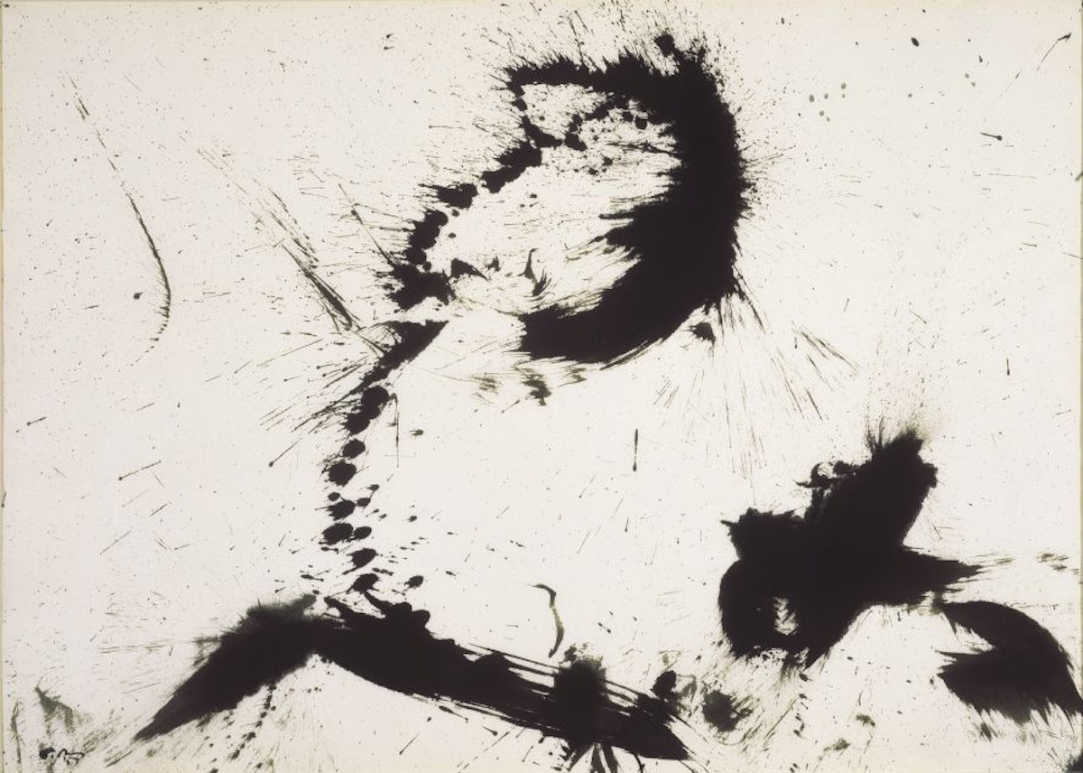 اثر مارک توبی، بدون عنوان، ۱۹۵۷، قطع ۵۱٫۷۵ در ۷۲٫۳۹ سانتی‌متر، کلکسیون مارتا جکسون، گالری هنر آلبرایت-ناکس، بوفالو، آمریکا