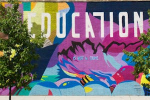 The Education is Not a Crime initiative has found street art to be a powerful instrument for raising consciousness about the denial of education to Iranian Baha’is. This mural by artist Elle is painted on the back of a building on 126th Street in Harlem.