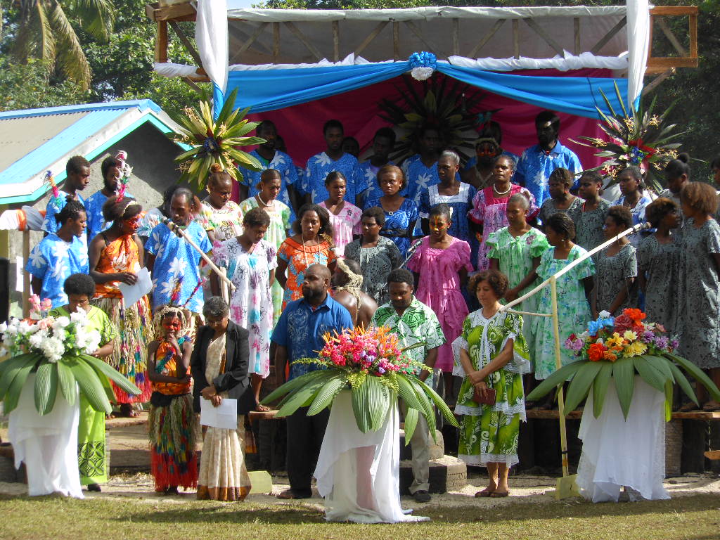 The celebration included prayers and song.