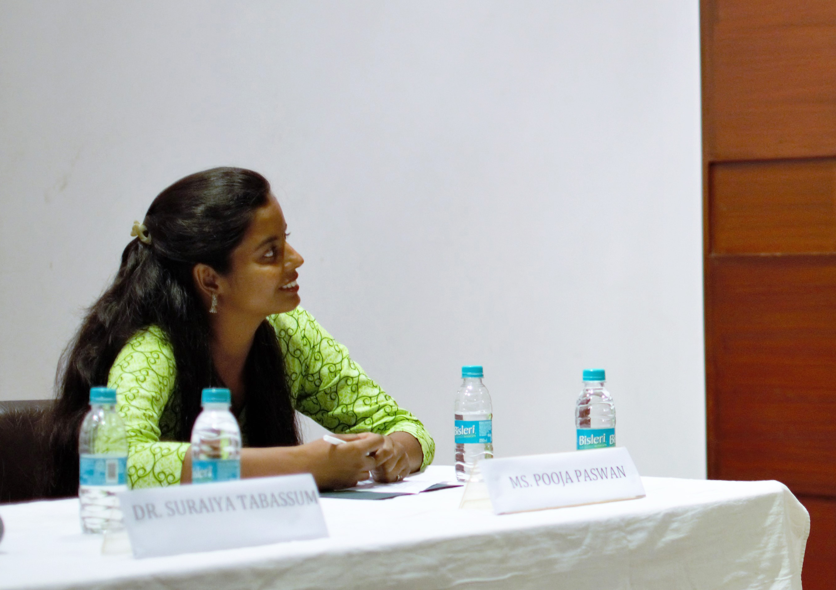 Pooja Paswan, a youth from New Delhi, spoke about how the spiritual principle of the equality of women and men and the priority given to education of the girl child in Baha’i teachings have led to profound transformation in her family and community.