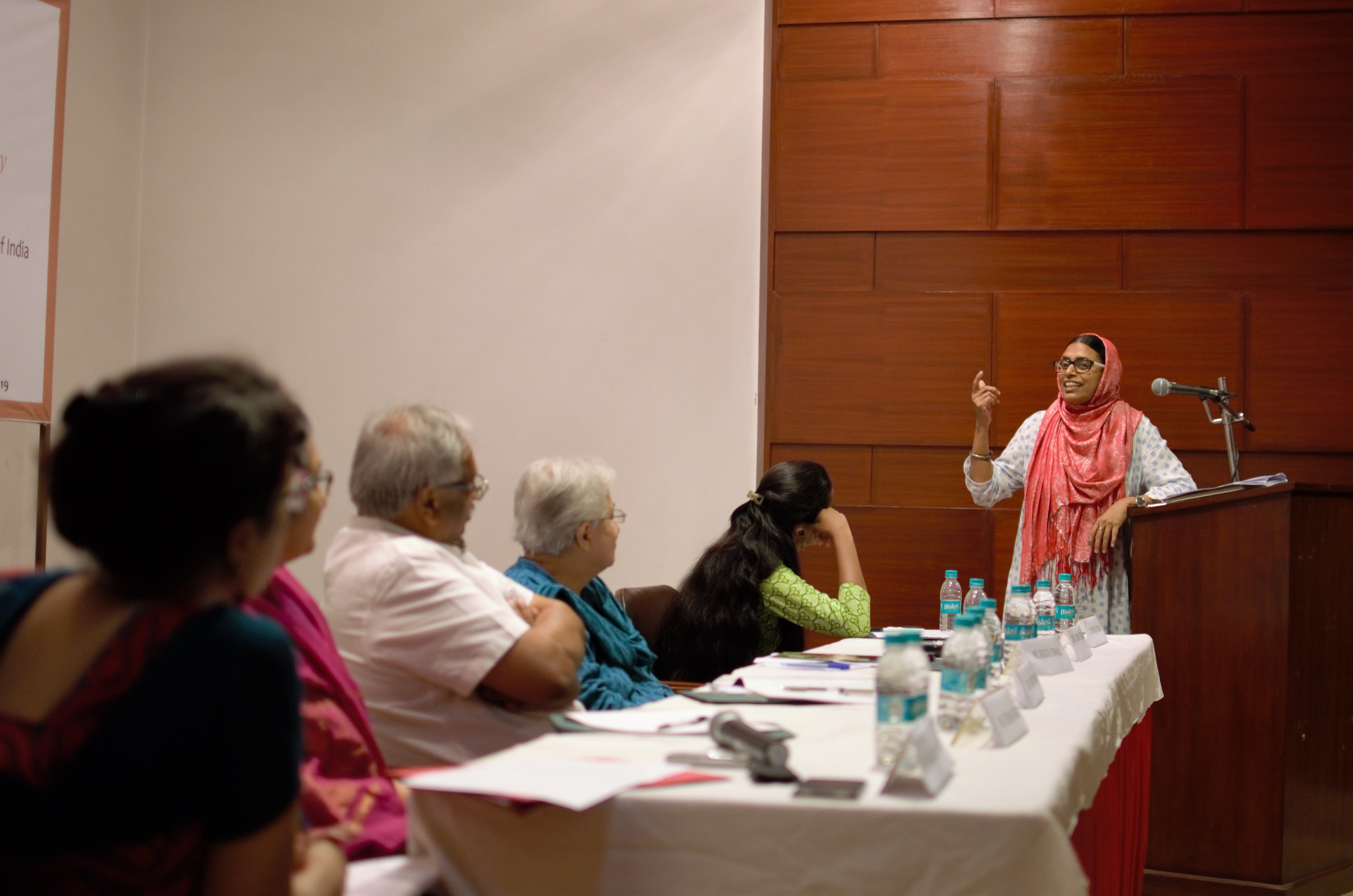 Suraiya Tabassum, Assistant Professor of Women’s Studies at Jamia Milia Islamia, spoke about her experience working with Muslim women who had limited formal education to understand their legal rights and feel more empowered to shape their futures.
“We realized that for the effects of our project to be enduring, we need to address their fundamental conceptions of the individual and society.In order to do this we started to use simple yet profound concepts and parables from various religious sources to convey to them the concepts of the spiritual nature of the human being and of the oneness of humankind, that they were all equal,” she said.