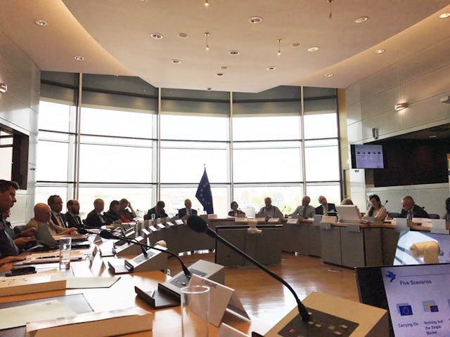 A meeting of faith leaders and policy makers at the European Commission on 7 July