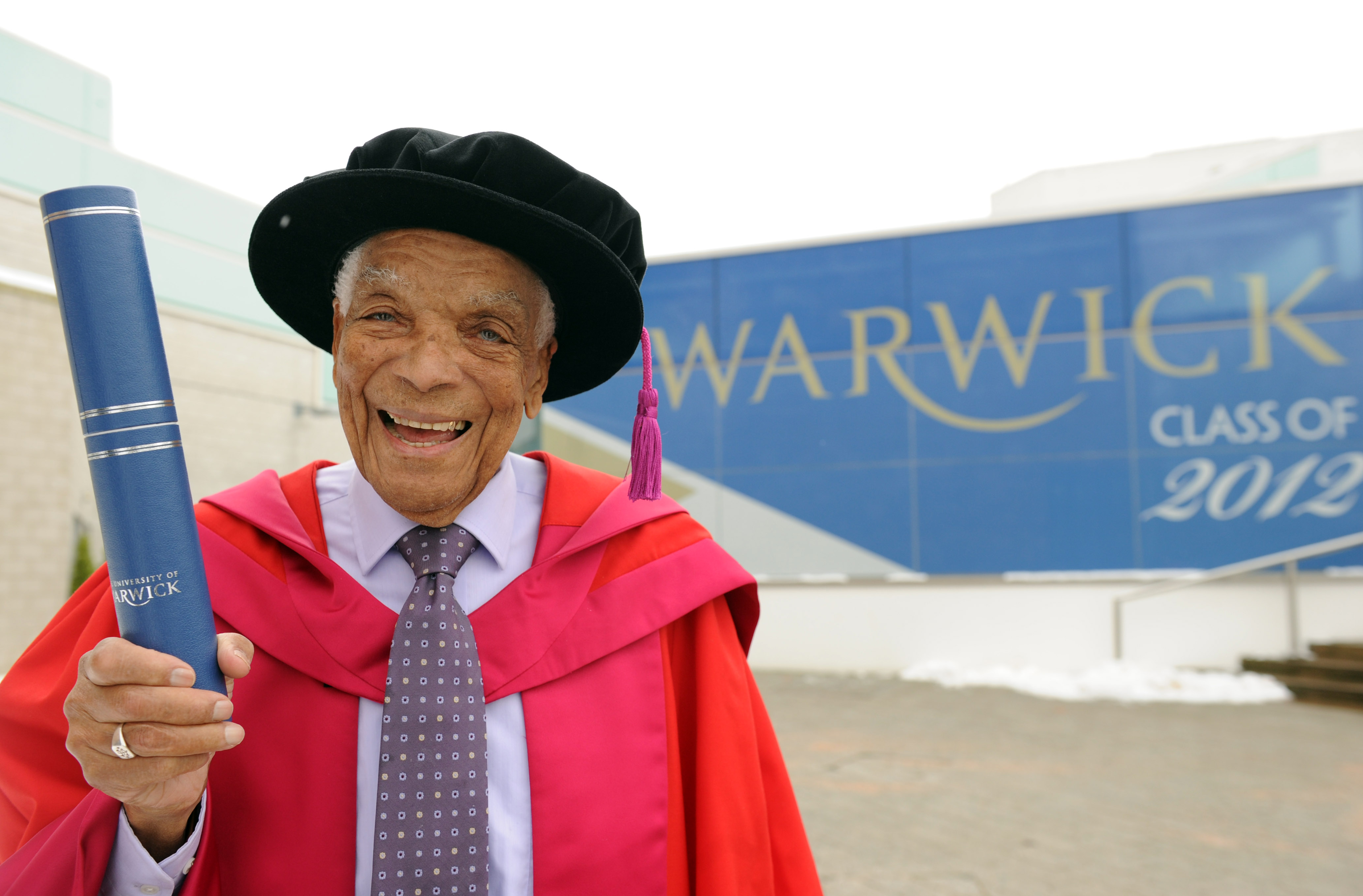 Earl Cameron was made an honorary doctor of letters by the University of Warwick in January 2013. (Photo: University of Warwick)