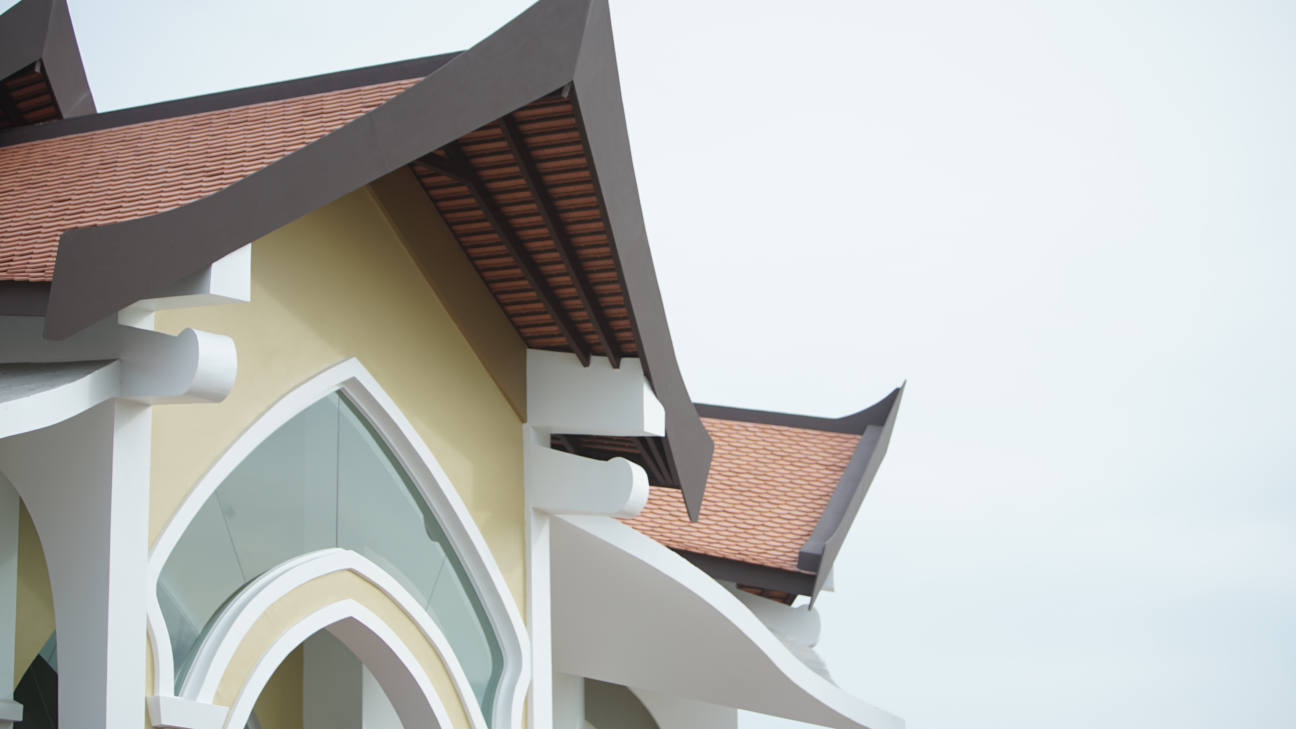 A view of one of the rafters of the House of Worship.