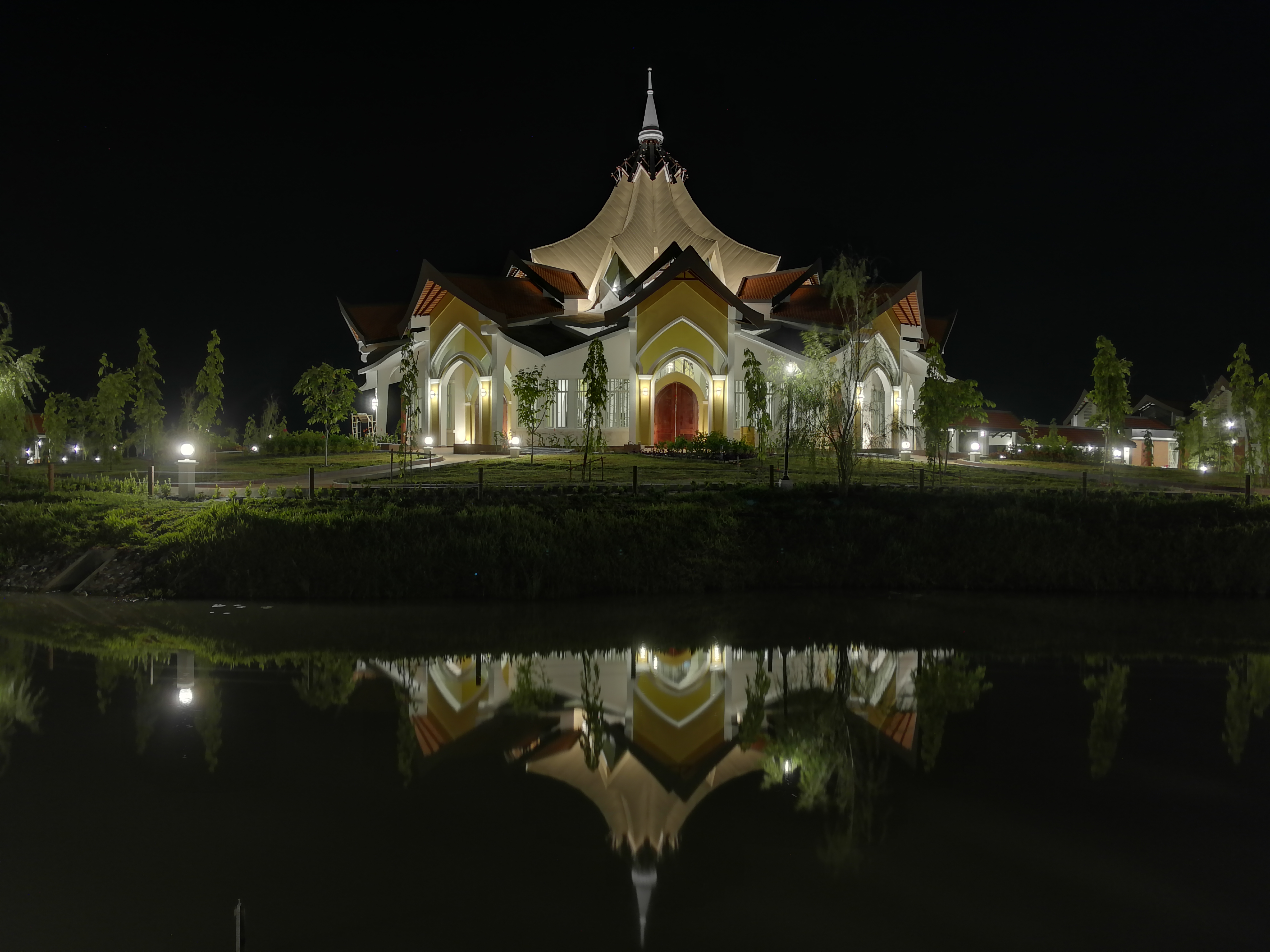 The nearly-completed local Baha'i House of Worship for Battambang