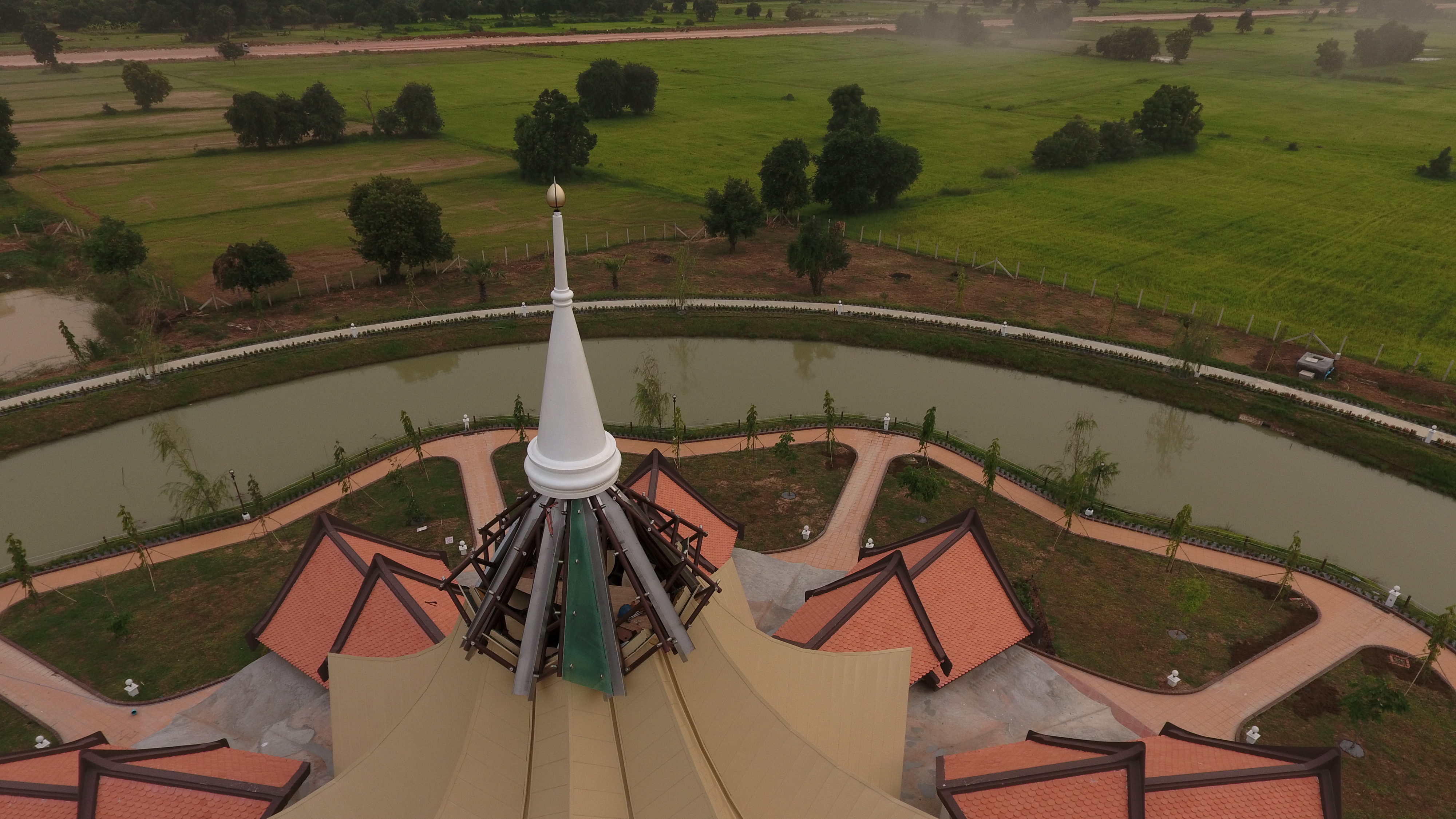The skylight on the roof of the Temple
