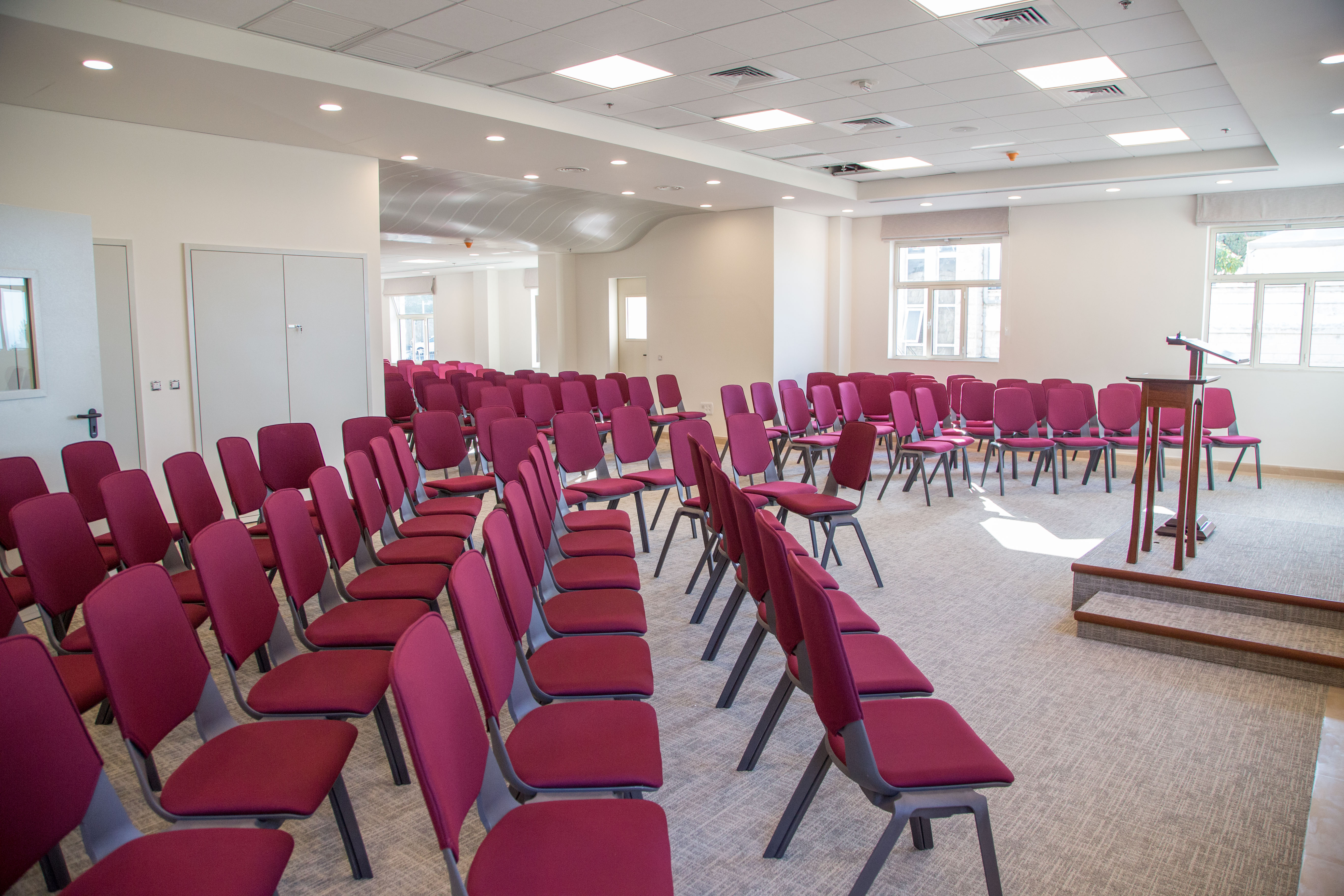 A multipurpose room in the new Pilgrim Reception Centre