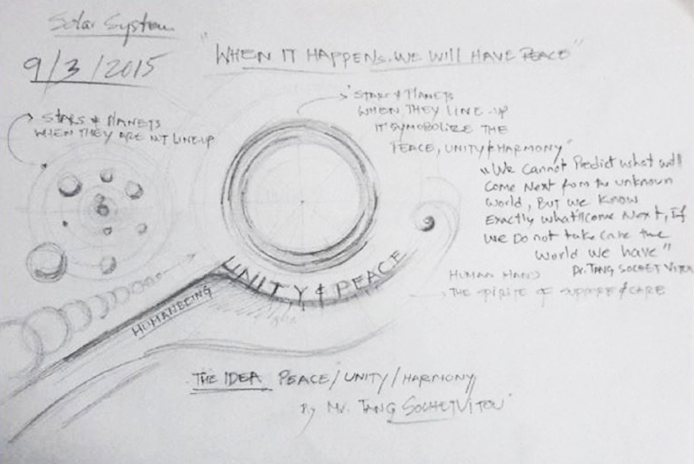 As a part of his process designing the Baha’i House of Worship in Battambang, Architect Sochet Vitou Tang spent time considering how to express the principles of unity and harmony in the design.