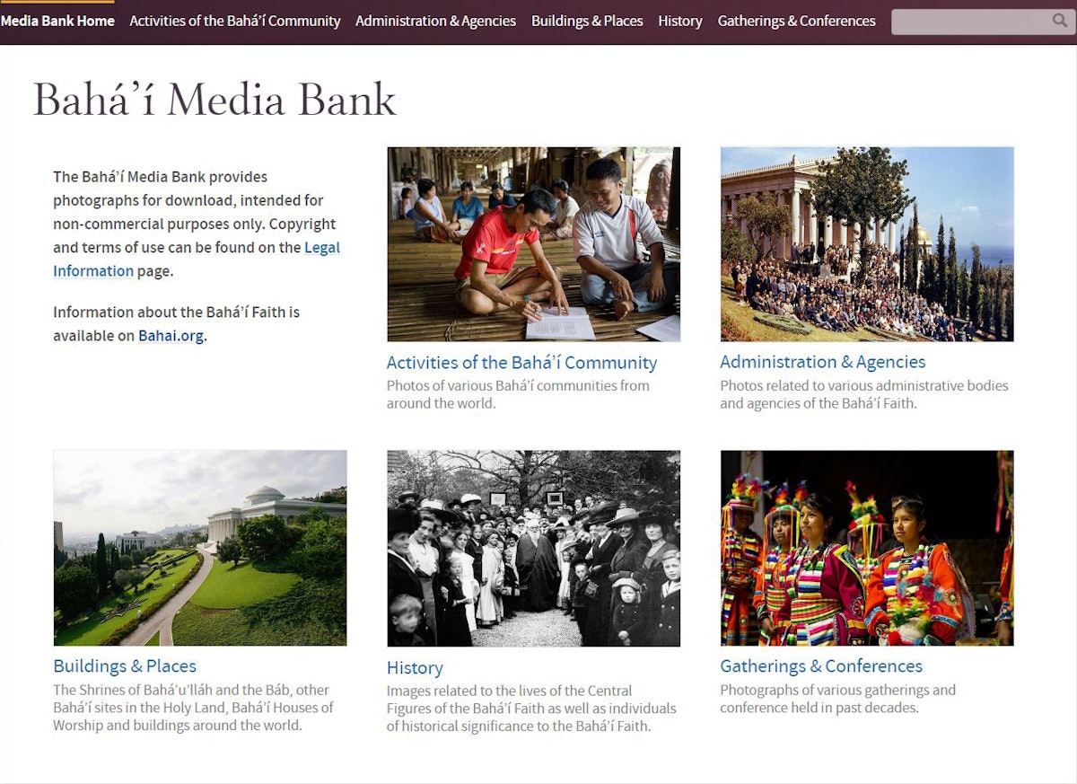 An updated Baha’i Media Bank was made available today.