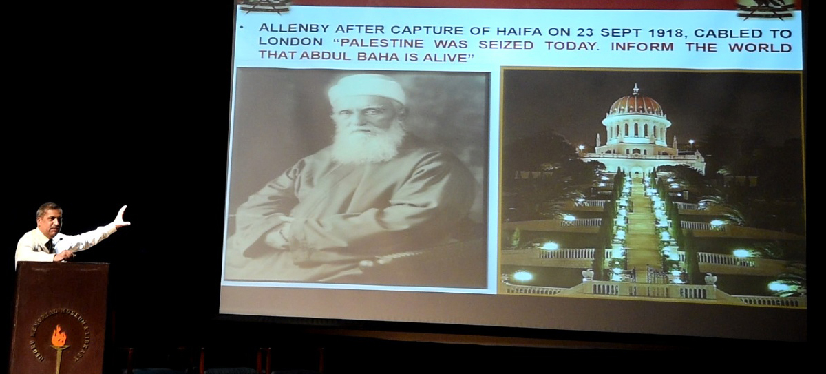 Brigadier M.S. Jodha addresses the audience.