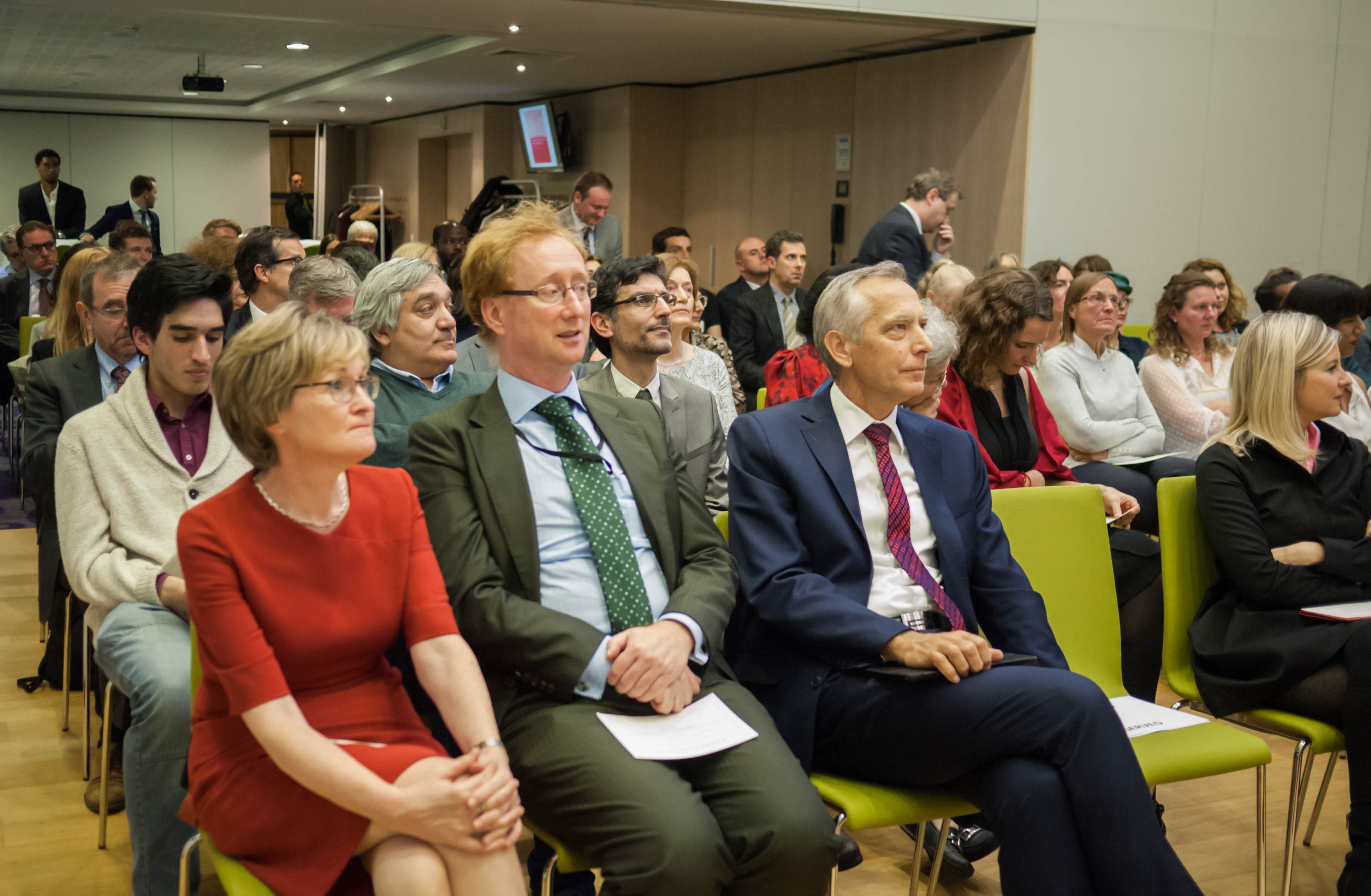 Mairead McGuiness, Vice-President of the European Parliament (front left) and Jan Figel, the European Union’s Special Envoy on Freedom of Religion or Belief outside of the EU (front right)