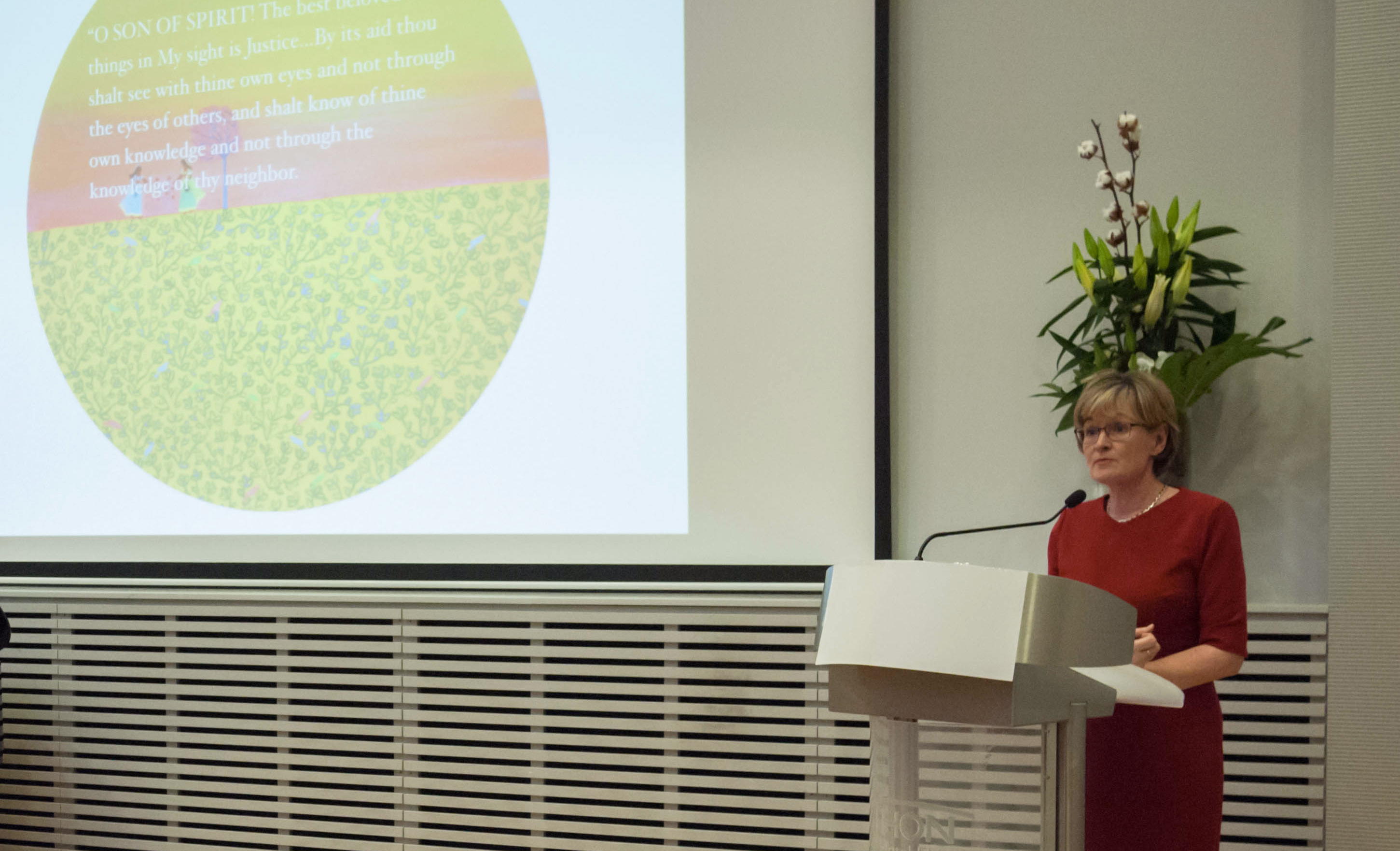 Mairead McGuiness, Vice-President of the European Parliament, gives keynote address in Brussels.