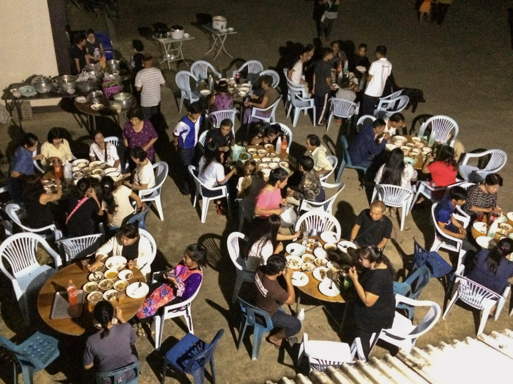 More than 60 people joined a celebration on Friday evening, 20 October, in a village near Chiang Mai.