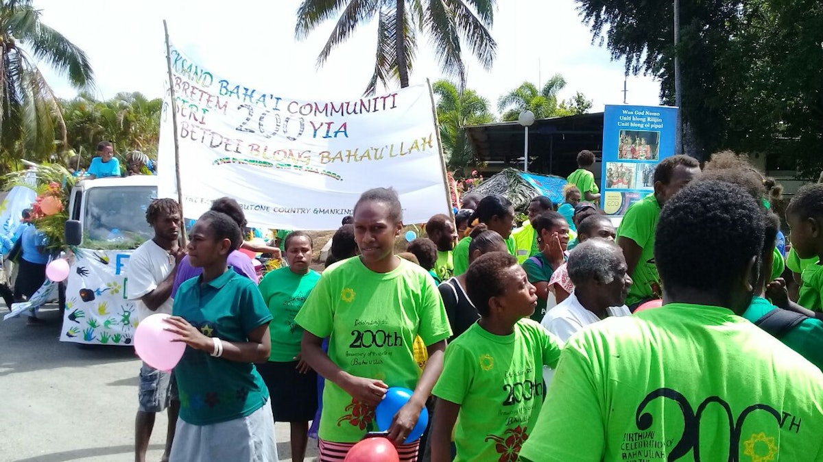 Over 300 people participated in a parade through the town center in Port Vila, Vanuatu.