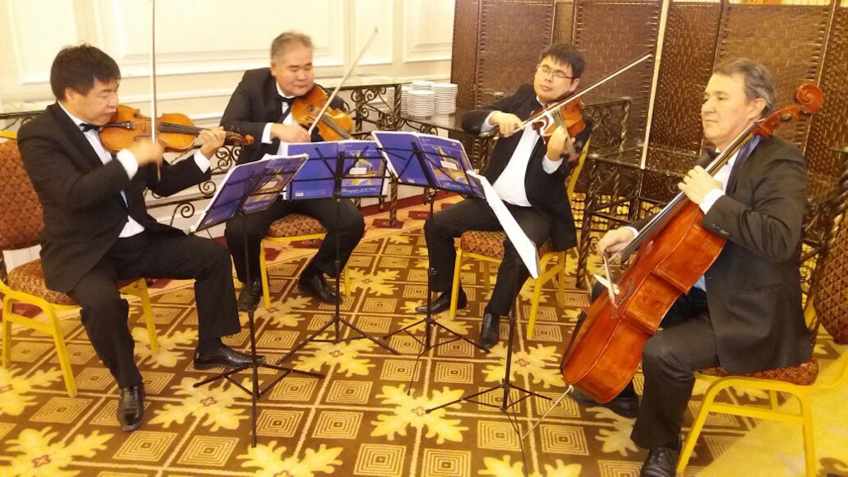 Musicians at the birth of Baha’u’llah celebration in Astana, Kazakhstan