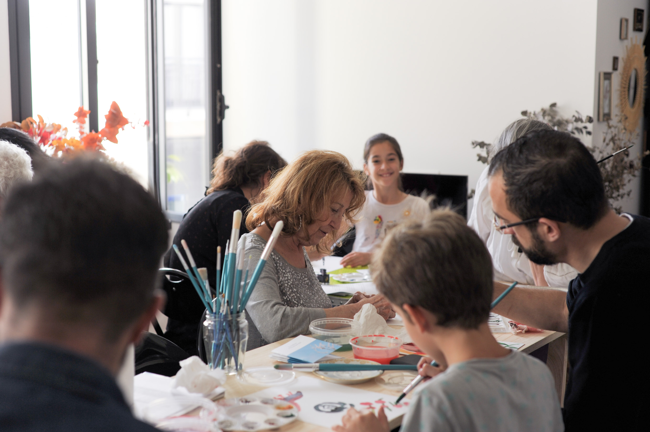 Saturday morning in Afortville, France, began with prayers at dawn to honor the special holy day. Later on, the community hosted a watercolor and calligraphy workshop.