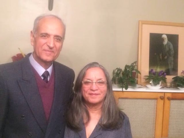 Behrooz Tavakkoli with his wife