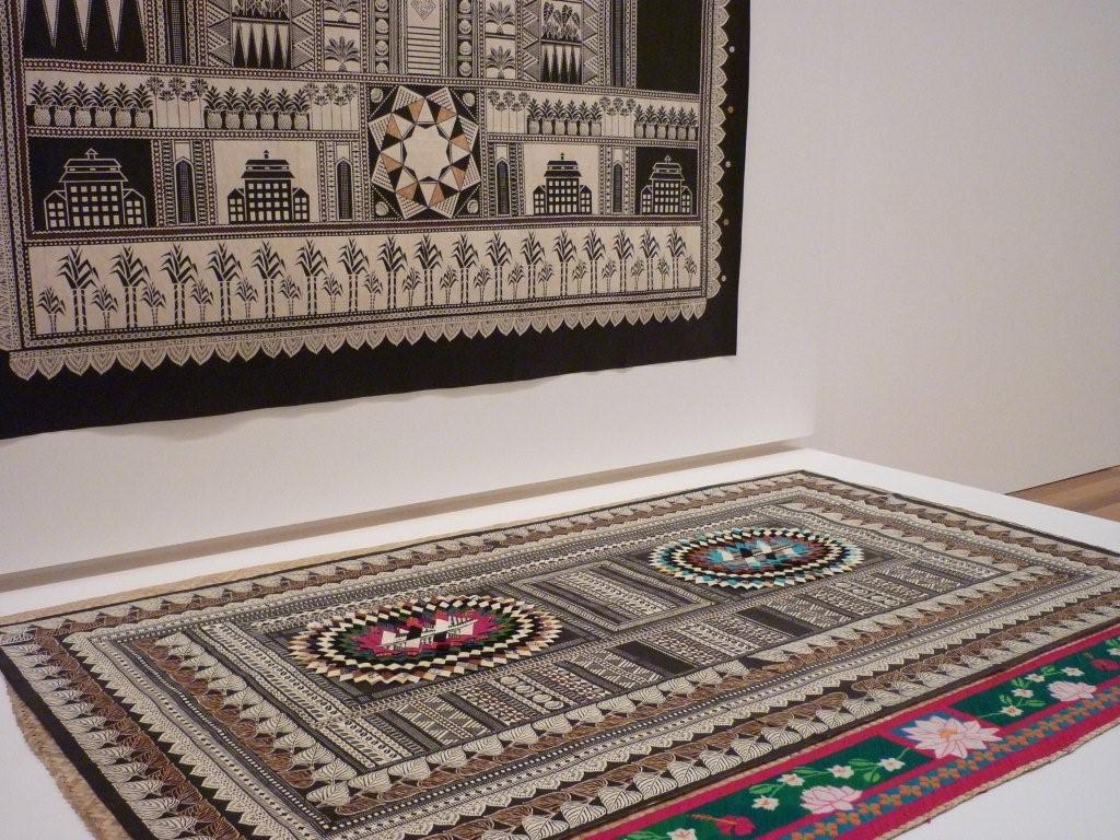 A wedding of cultures was the theme for the design of the bark-cloth art created by three Baha'i artists.