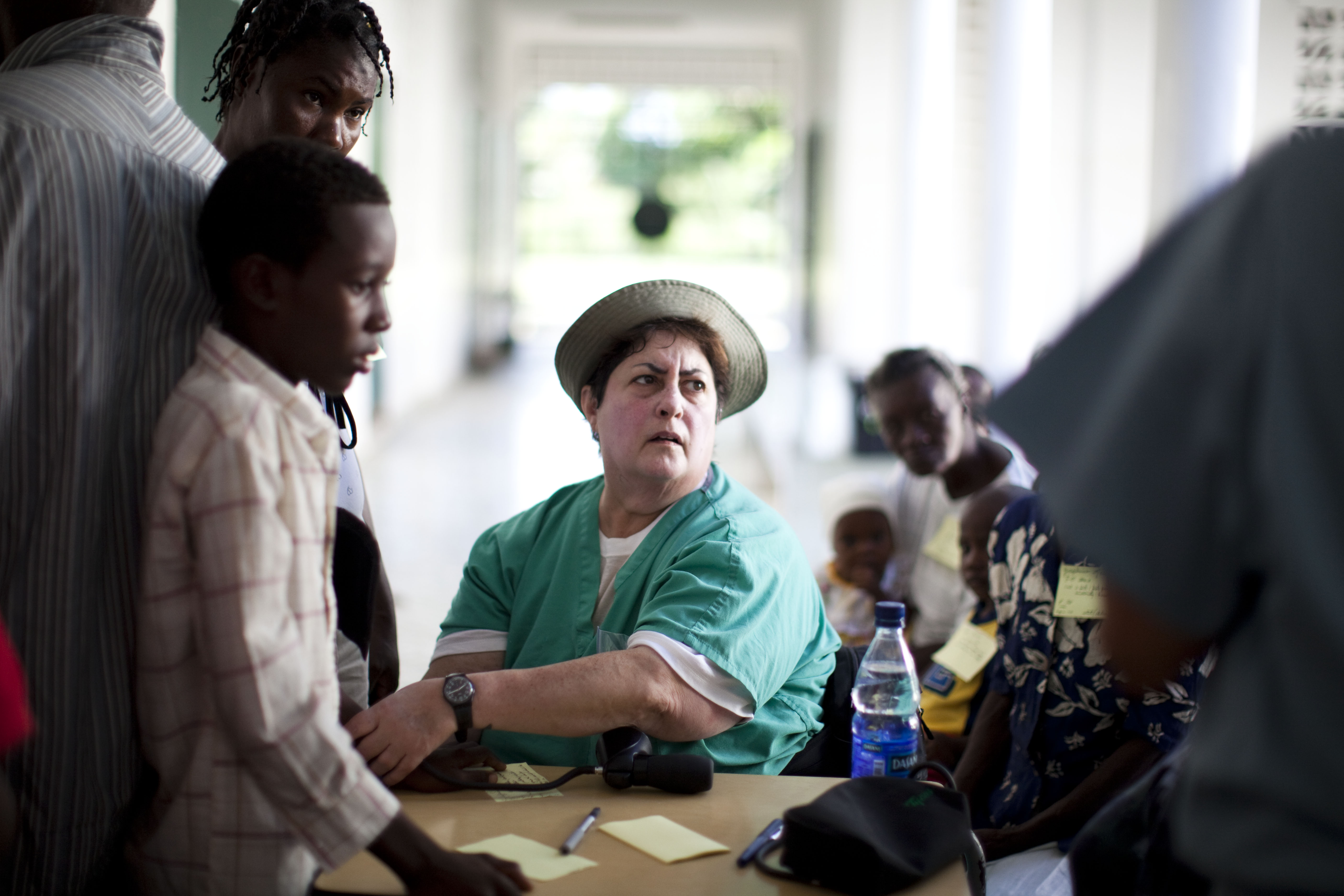 Rose Cabot of New Jersey was the lone professional nurse on the 18-member relief team. Other medical personnel included two pediatricians, two orthopedic surgeons, four obstetrician/gynecologists, an intensive care specialist, a hospital doctor, a respiratory therapists, and a fourth-year medical student.
