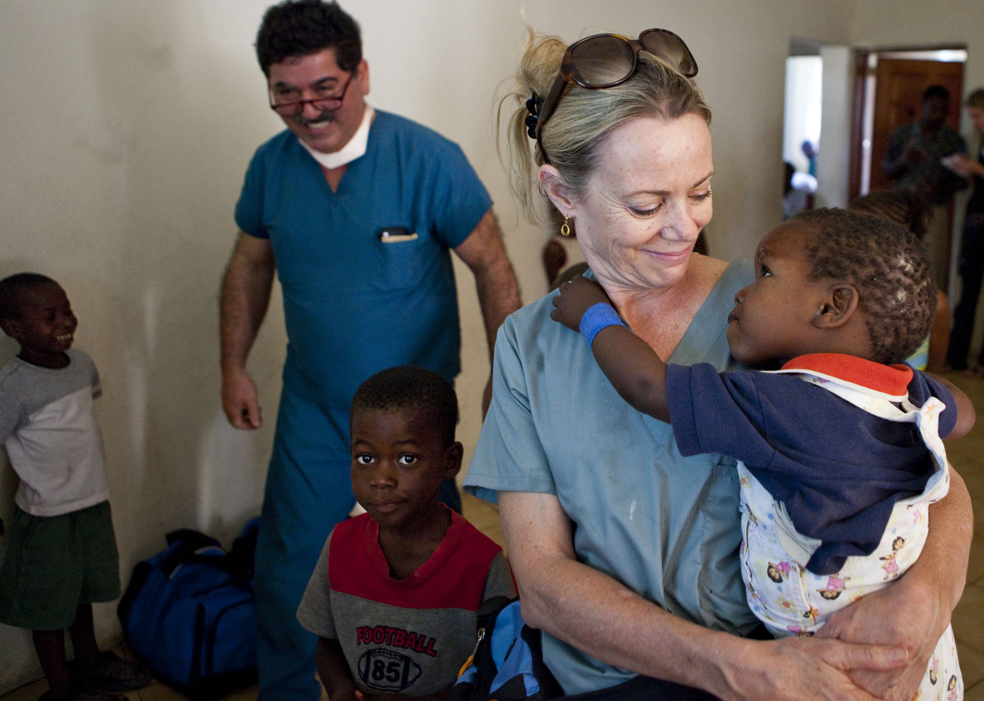 Maryanne Fike and other members of the team were deeply touched by their visit to this orphanage, where they set up a temporary clinic to examine and treat the children.