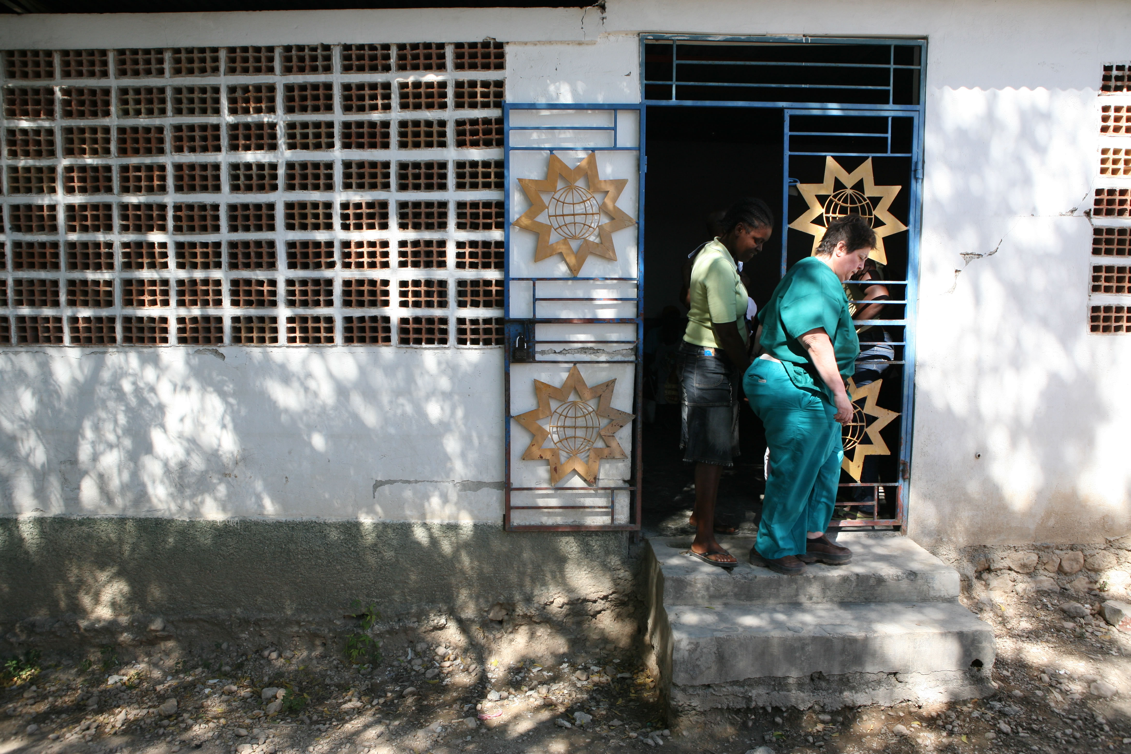 The medical team used the Anis Zunuzi Baha'i School as their headquarters, but they also visited a second Baha'i school in the Port-au-Prince area, shown here, where they assisted patients and where they are looking into doing ongoing work in support of the Haitian people's efforts to rebuild their country and improve health standards.
