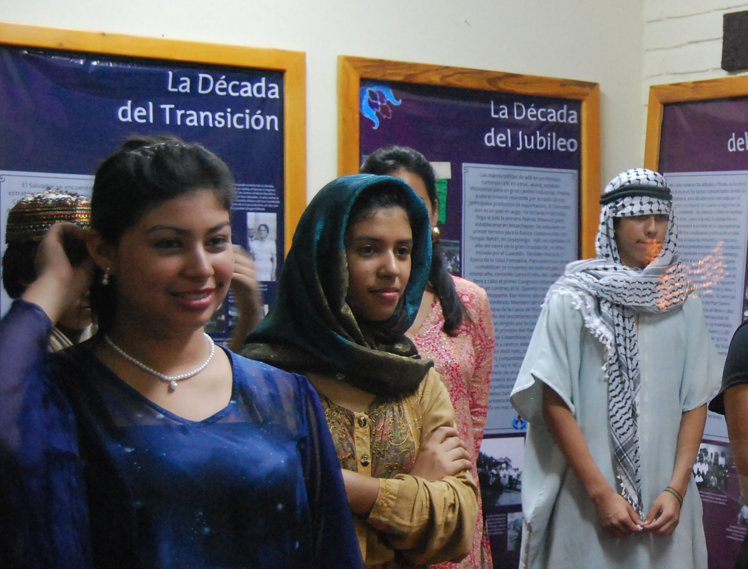 The youth presented a religious unity dance for the guests, who joined Baha'is in celebrating both the inauguration of the new Baha'i center and the 50th election of the National Spiritual Assembly. Displays chronicled the 70-year history of the Baha'i Faith in El Salvador.