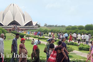 The Baha'i House of Worship in New Delhi, India, with more than 4 million visitors a year, is the most visited Baha'i property in the world.