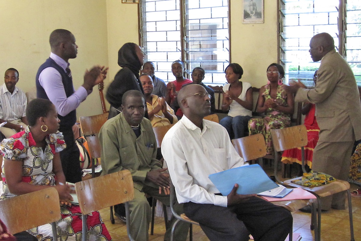 Consultation sessions were often accompanied by singing and dancing at the first national Baha'i convention to be held in Burundi in 17 years.