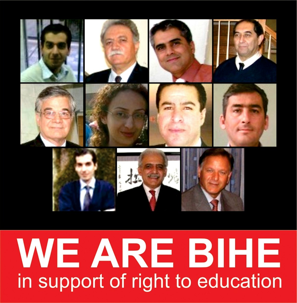 Human rights supporters have issued a poster depicting some of those staff of the Baha'i Institute for Higher Education who have been arrested in Iran. They were offering education to young community members barred by the government from attending university.
