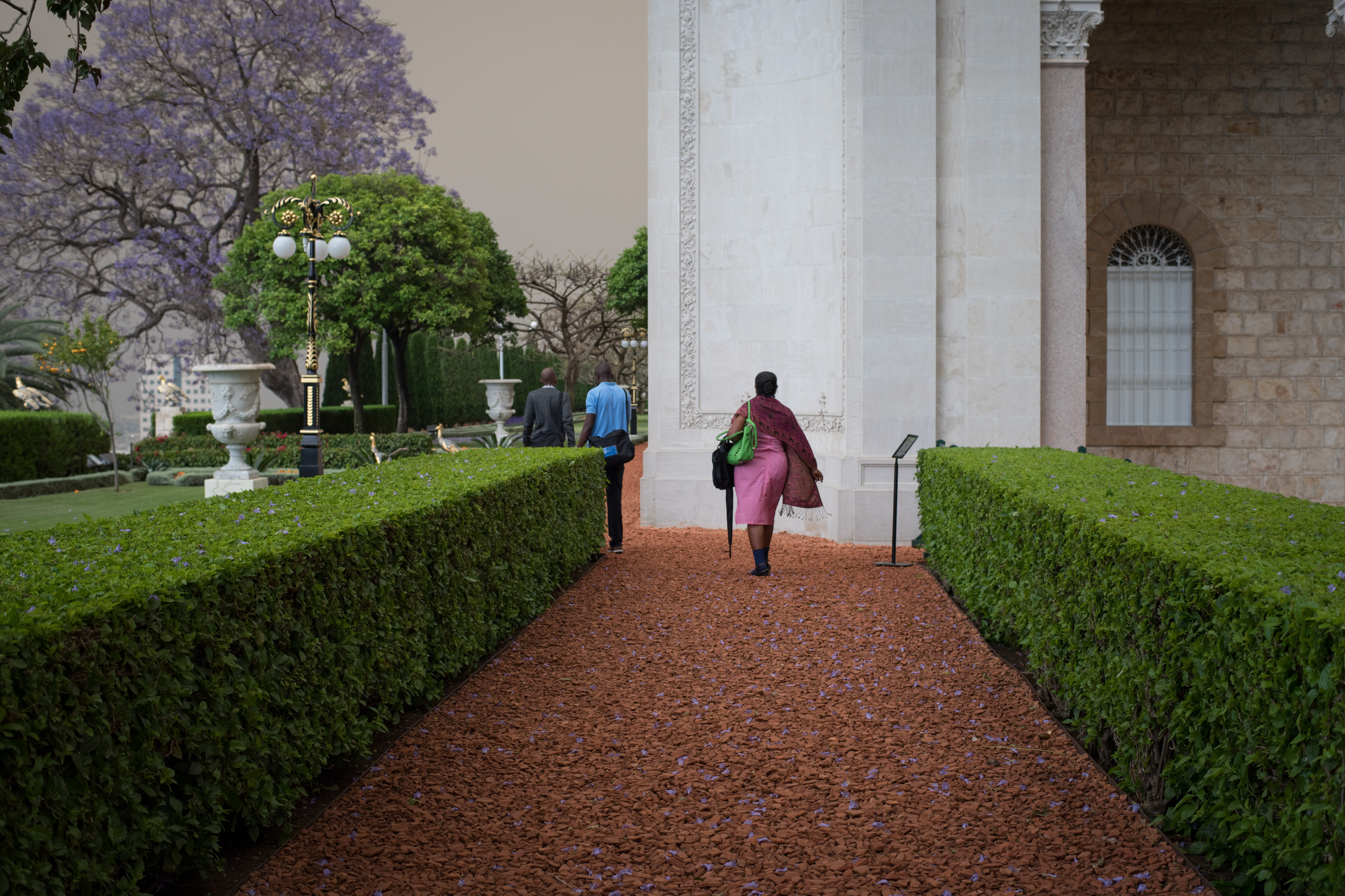 A delegate visits the Shrine of the Bab.