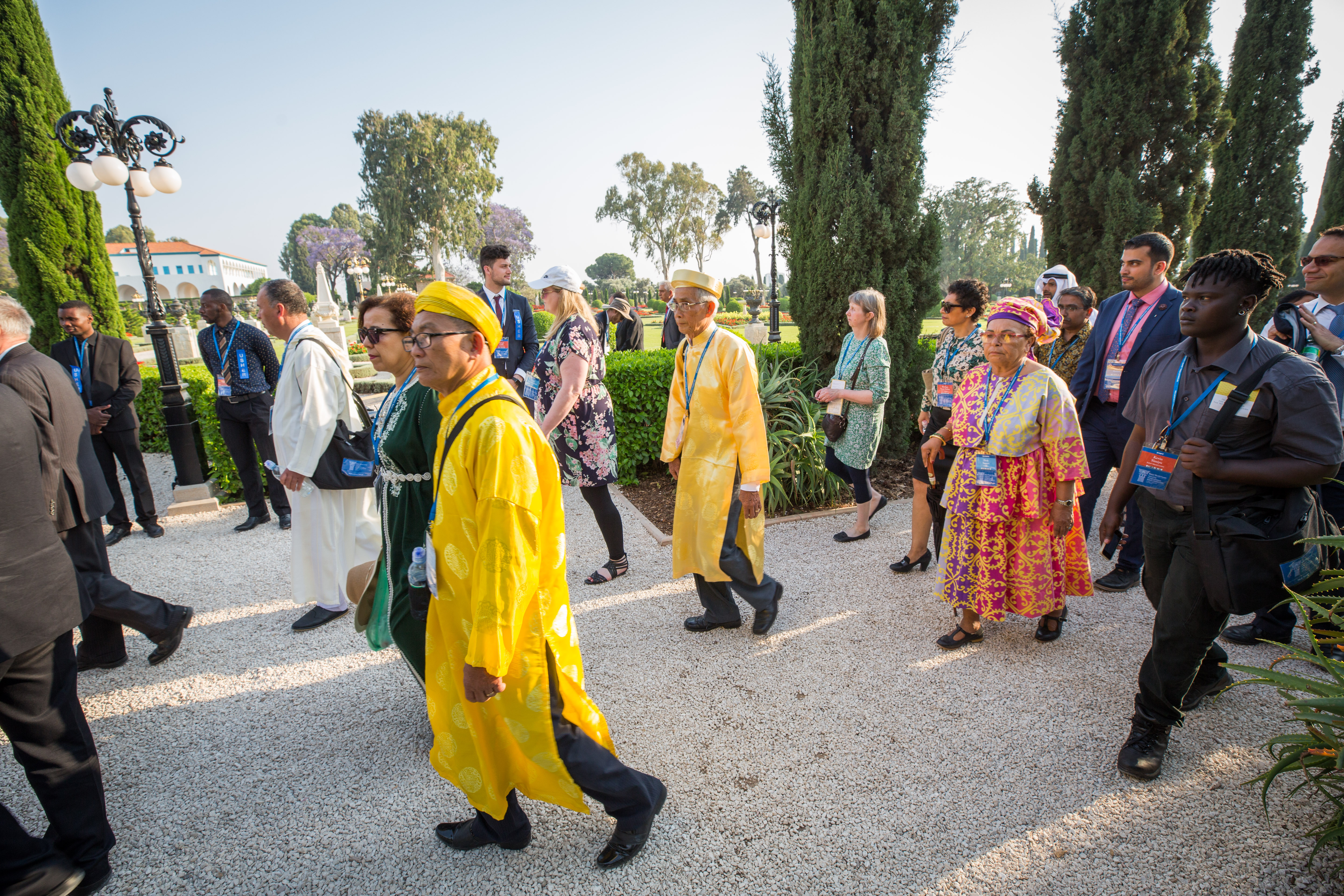 Representantes de las comunidades bahá'ís de todo el mundo estuvieron presentes en Bahji para la celebración del noveno día de Ridvan.