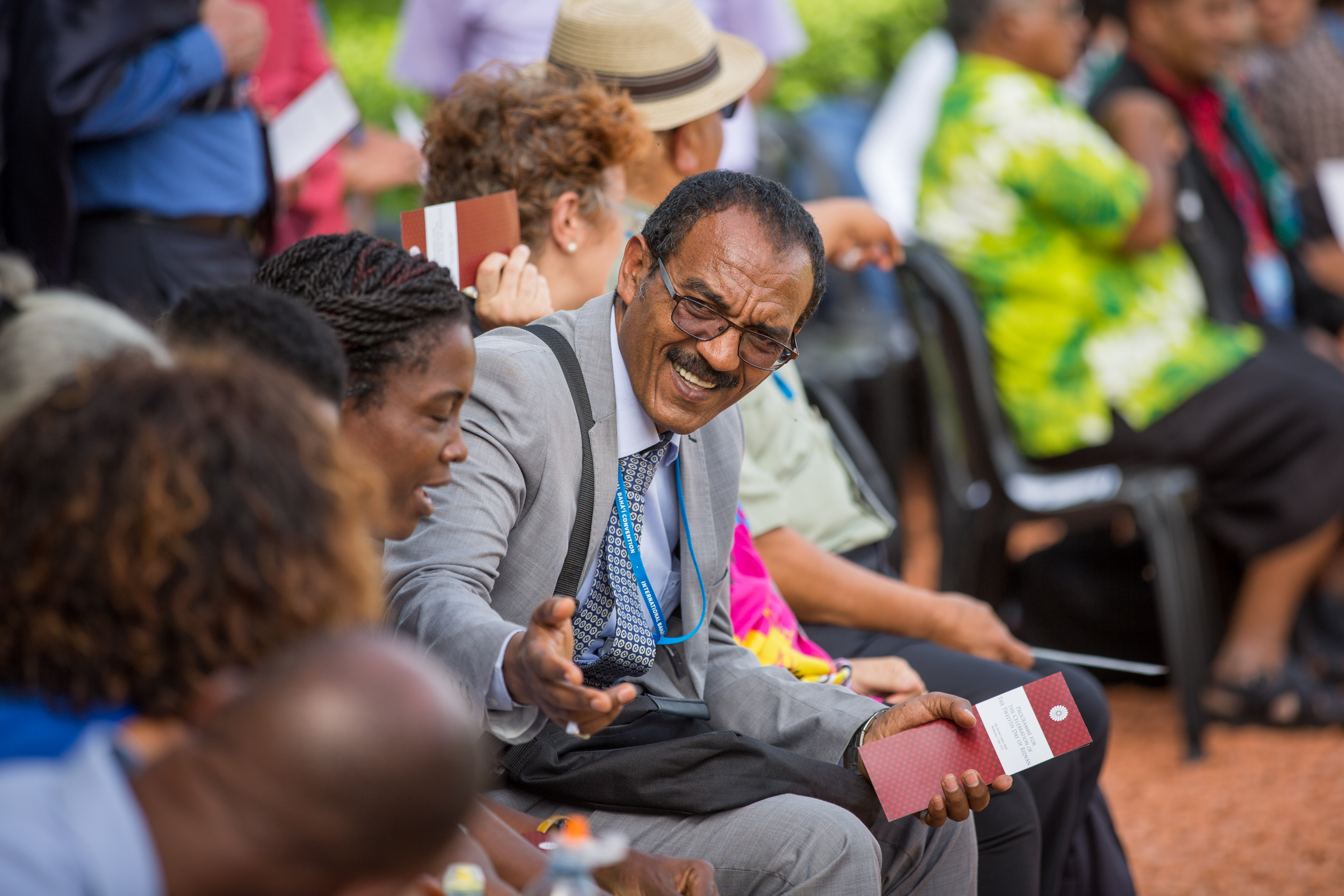 A cross-section of humanity was represented in Bahji.