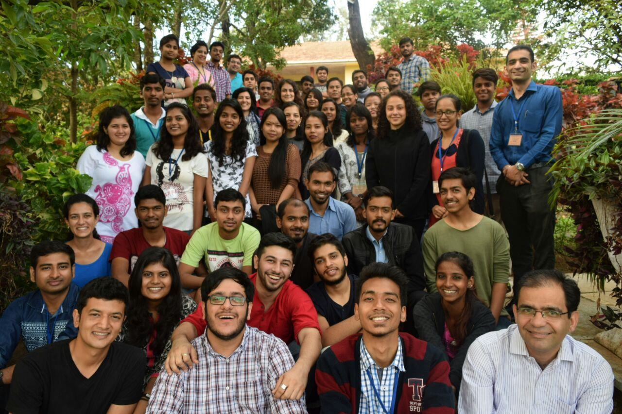 This group of participants is from one of the three locations where seminars are held in India.