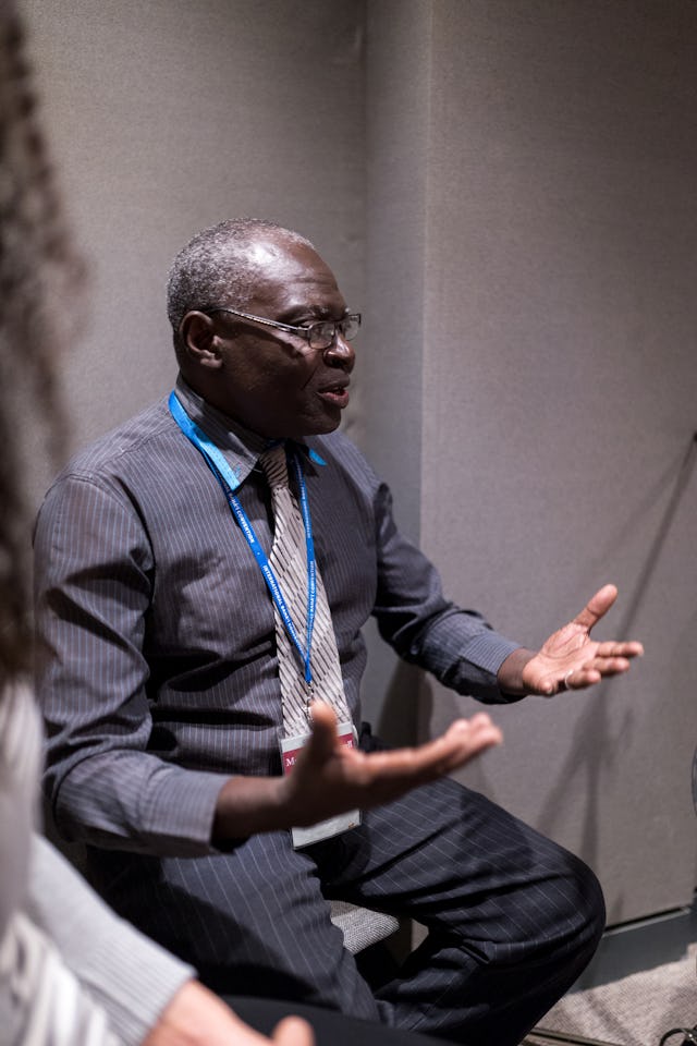 Clément Thyrrell Feizouré, a member of the Board of Counsellors in Africa, works with Ahdieh Foundation, a Baha’i-inspired organization that promotes community schools in the Central African Republic.