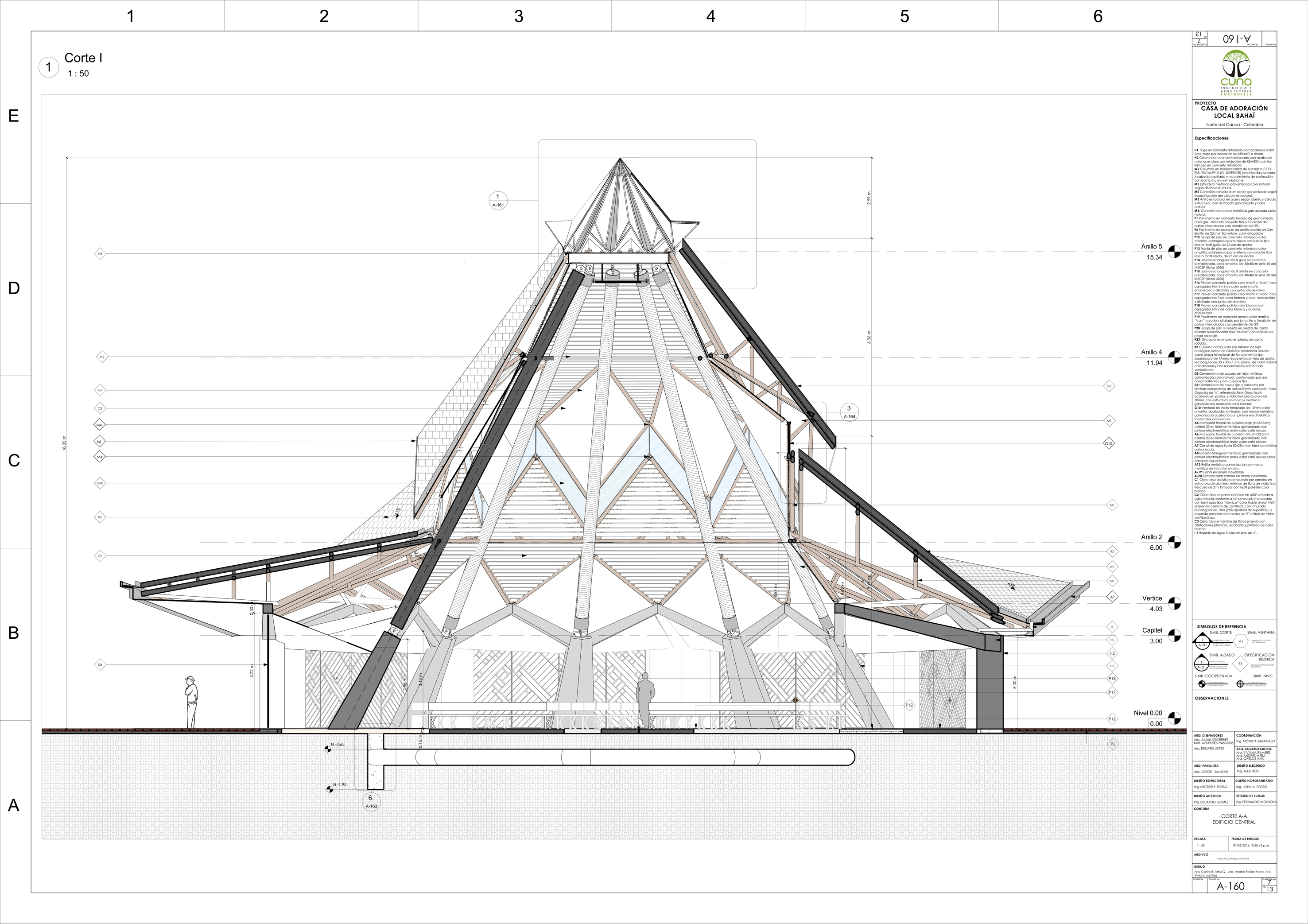  This drawing shows the interior of the Temple.