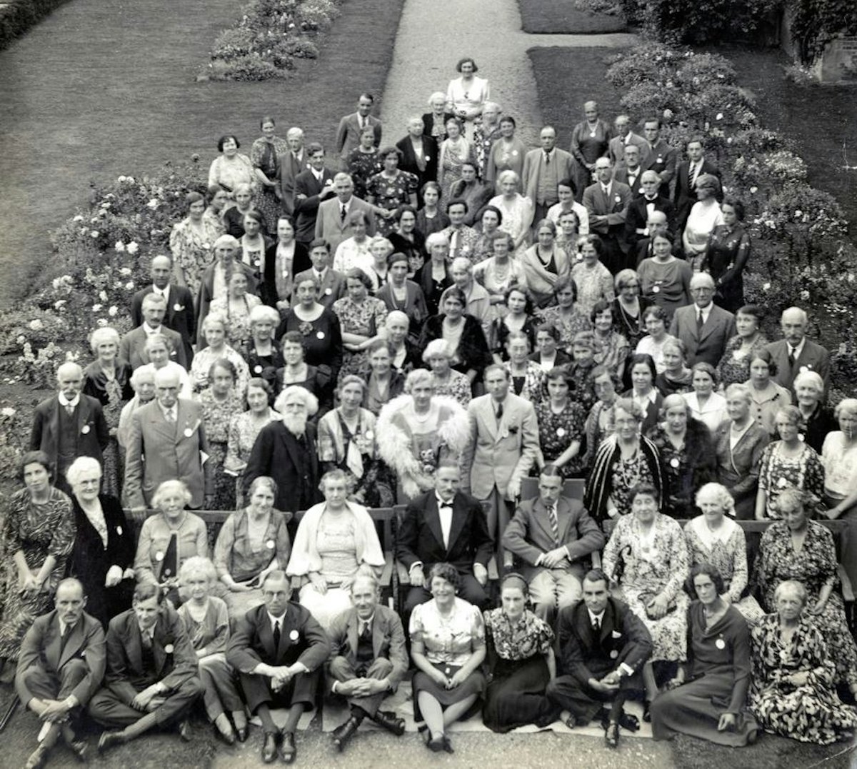 St. Barbe is sitting in the middle of the second row for this portrait of the participants in the first summer school of Men of the Trees in 1938. (Credit: University of Saskatchewan Library, University Archives & Special Collections, Richard St. Barbe Baker Fonds)
