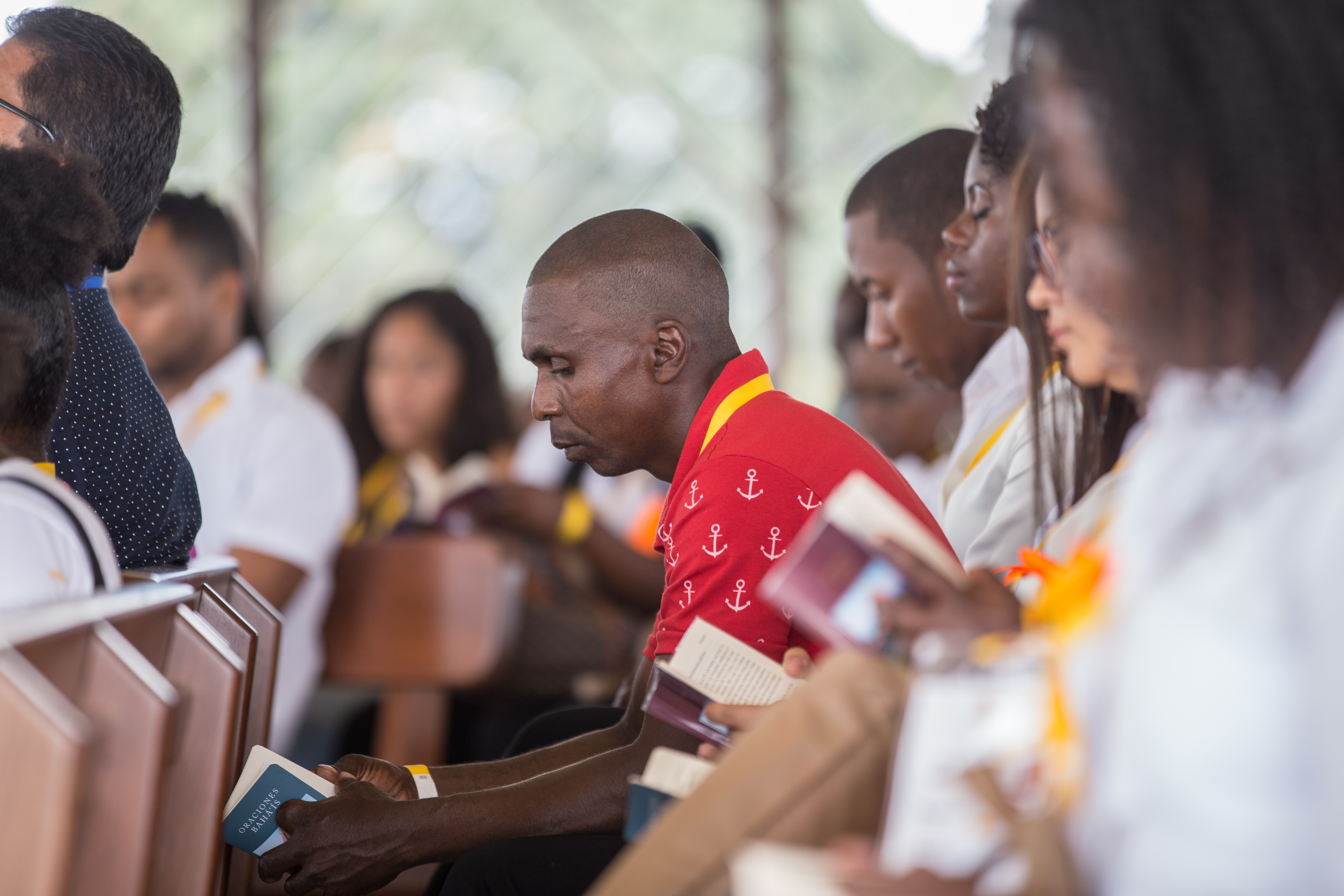 The devotional program inside the House of Worship included time for quiet, private prayer.