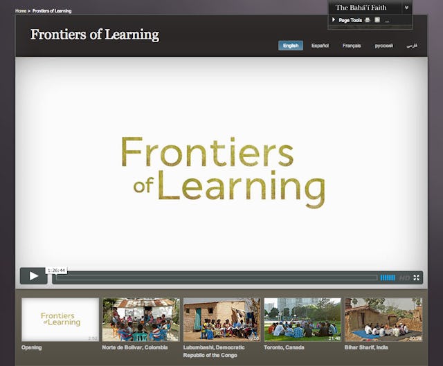 The film Frontiers of Learning is now available through Bahai.org.