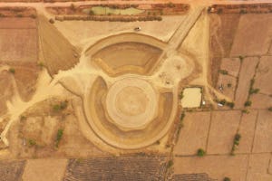 VIDEO: Aerial footage of earthworks recently completed on the temple site in Battambang, Cambodia.