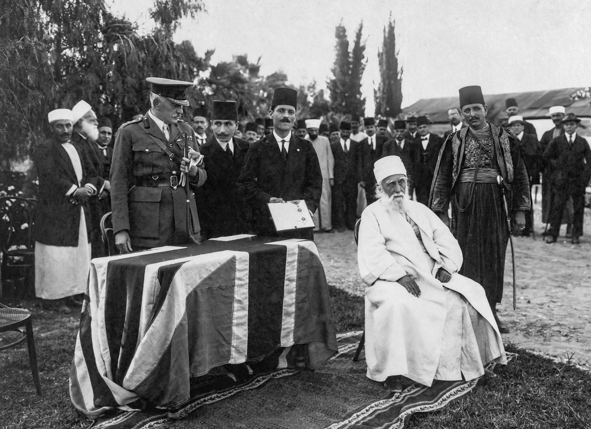 In a ceremony held on 27 April 1920, the British monarchy recognized ‘Abdu’l-Baha for His relief of distress and famine during World War I, giving Him a knighthood.