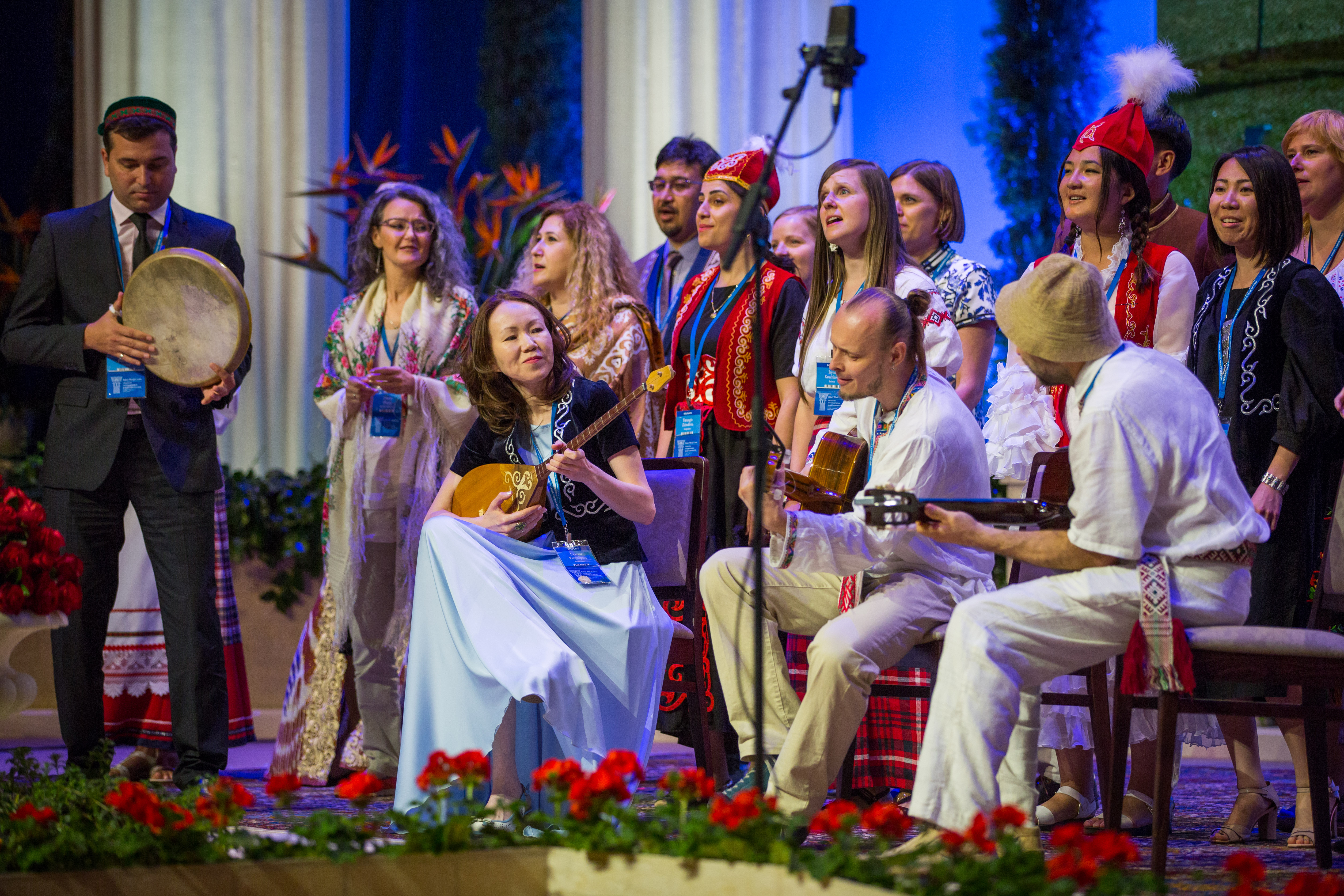 During a break from the International Convention’s consultations on 30 April, delegates from Central Asia perform a song from the region.
