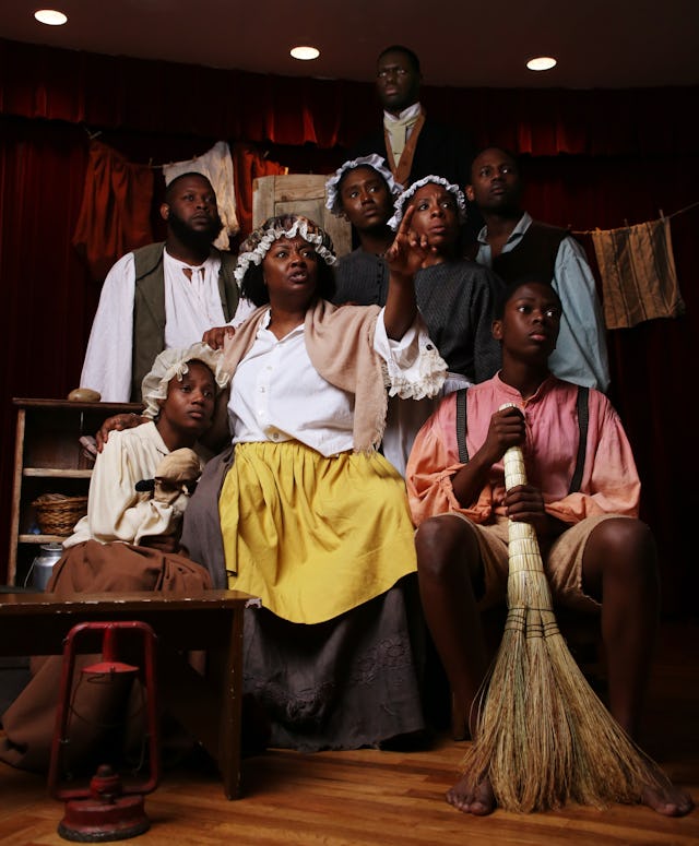 Members of the cast of Henry Box Brown act out a scene from the musical, which was staged at the world-famous Fringe Festival in Edinburgh, Scotland.