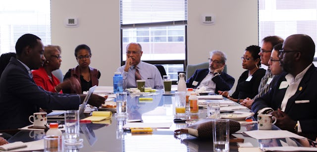 Participants consult in a Faith and Race Dialogue in September. The United States Baha’i Office of Public Affairs organizes the gatherings to explore the role faith plays in overcoming ingrained prejudice and structural injustice in the country.