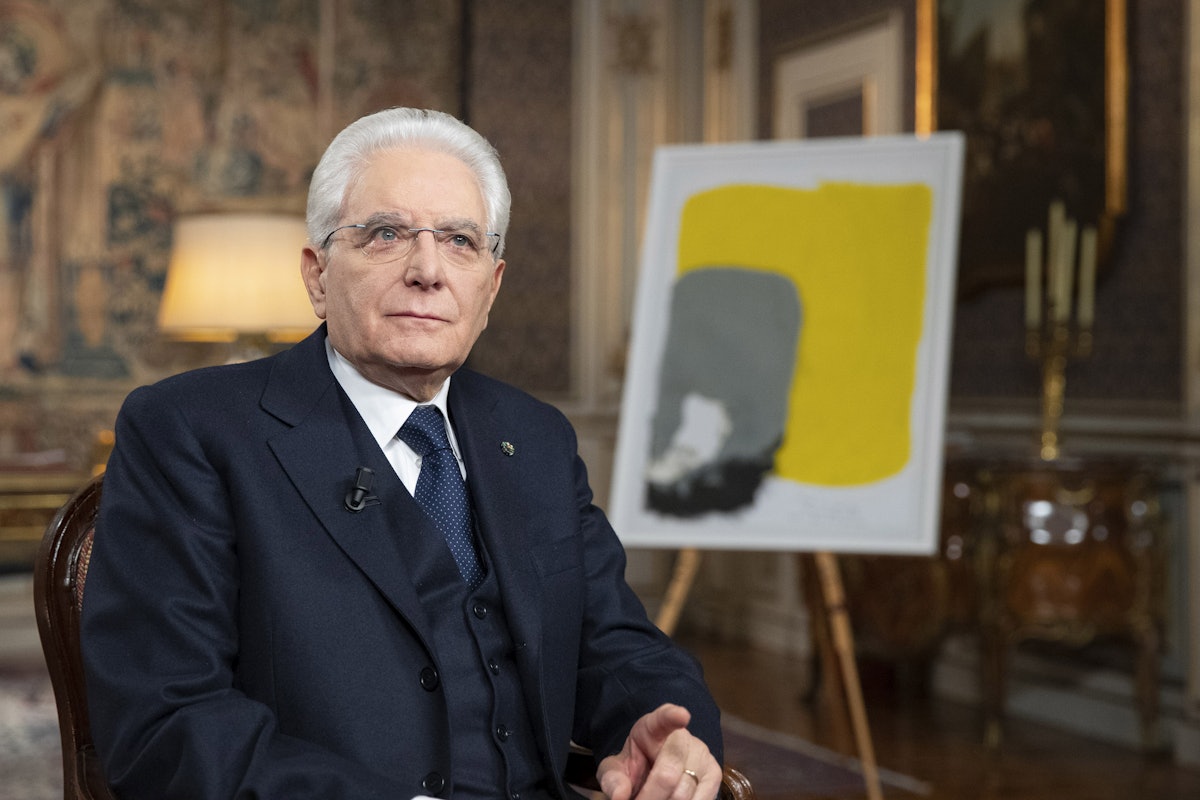 Italian President Sergio Mattarella addressed the Italian people in his annual New Year's Eve speech. The tradition of addressing Italians on New Year's Eve dates to 1949 when then-President Luigi Einaudi addressed the country on the radio and television. The speech is an opportunity for the president to discuss what he sees as important themes for the country. (Credit: Quirinale)