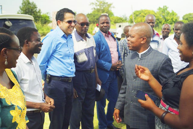 Provincial Minister Sydney Mushanga, also a member of parliament, attended the 1 March opening of the Ngungu Center for Community Agriculture.
