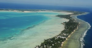 South Tarawa from the air (Credit: Government of Kiribati)